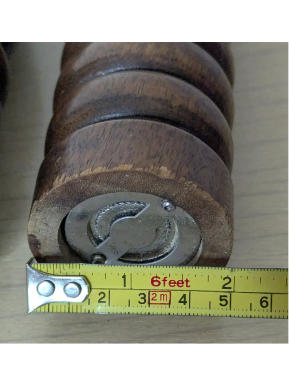 Unbranded Brown Wood Salt and Pepper Grinder Set One Size